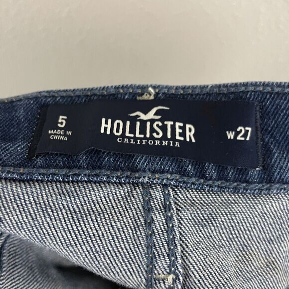 Hollister Juniors Size 5/27 Ultra High Rise Short Short Distressed Raw Hem - Picture 5 of 6